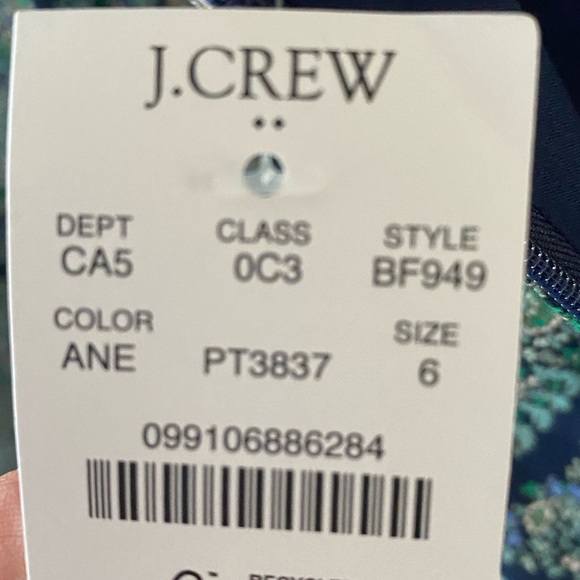 NWT J. Crew Paisley Cotton Stretch Sateen Pencil Skirt Size 6 - Picture 13 of 13